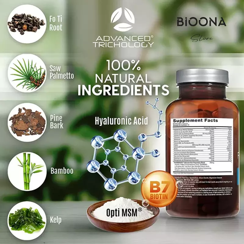 مکمل ضد ریزش مو Foli Growth برند Advance Trichology با کیفیت