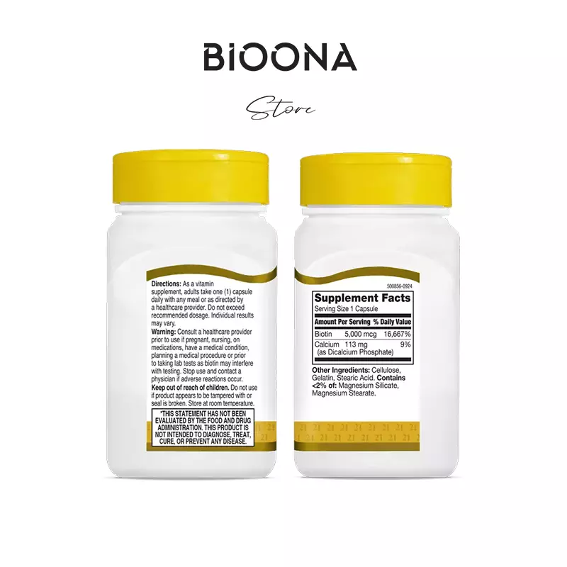 کپسول بیوتین با دوز 5000 میکروگرم – برند 21st Century