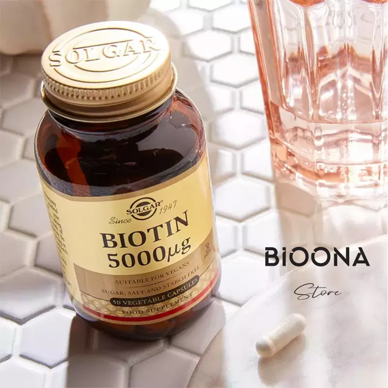 مکمل کپسول بیوتین 5000 میکروگرم برند Solgar