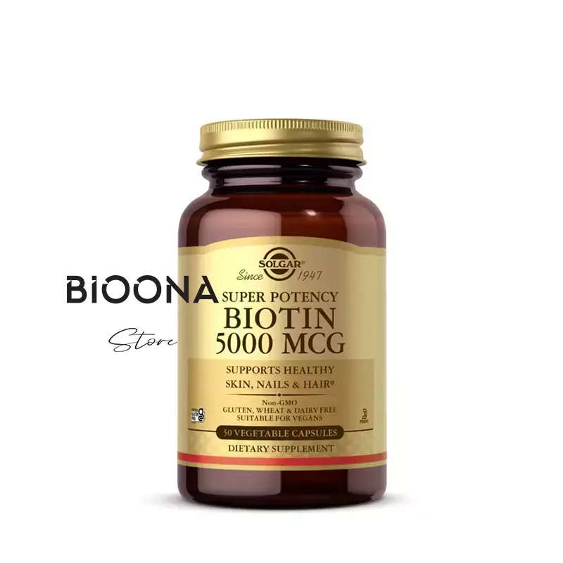 مکمل کپسول بیوتین 5000 میکروگرم برند Solgar
