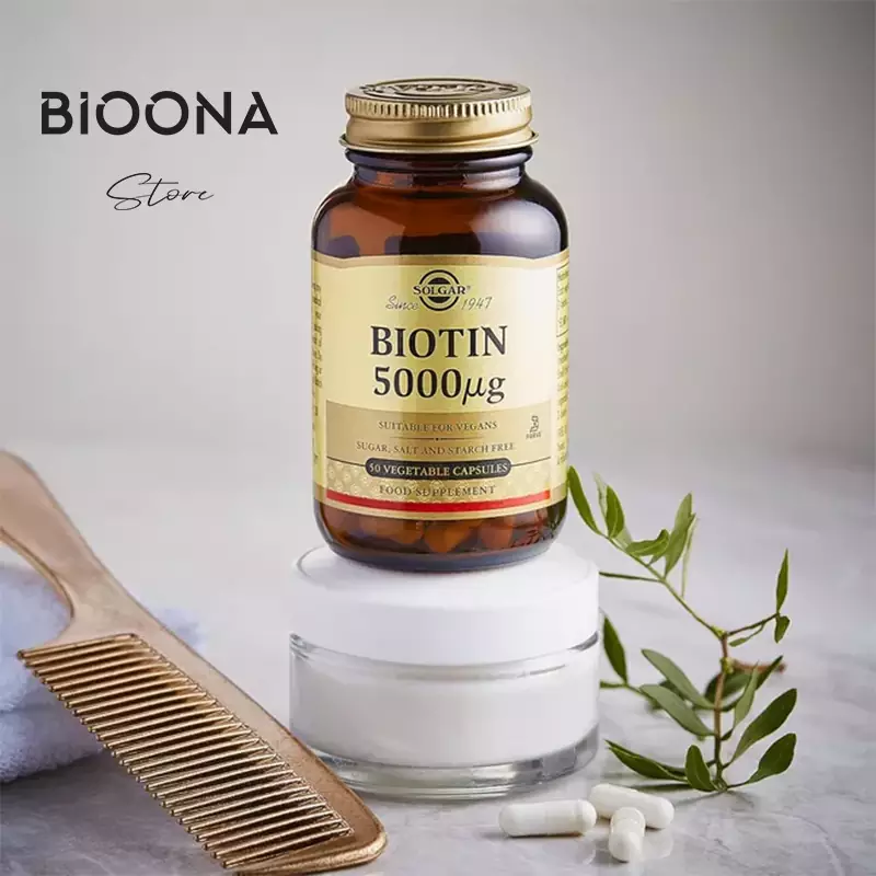 مکمل کپسول بیوتین 5000 میکروگرم برند Solgar