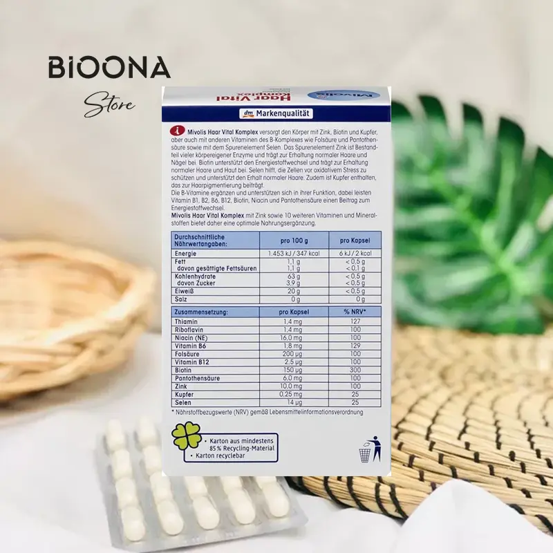 کپسول مکمل مو میوولیس Mivolis Hair Vital complex