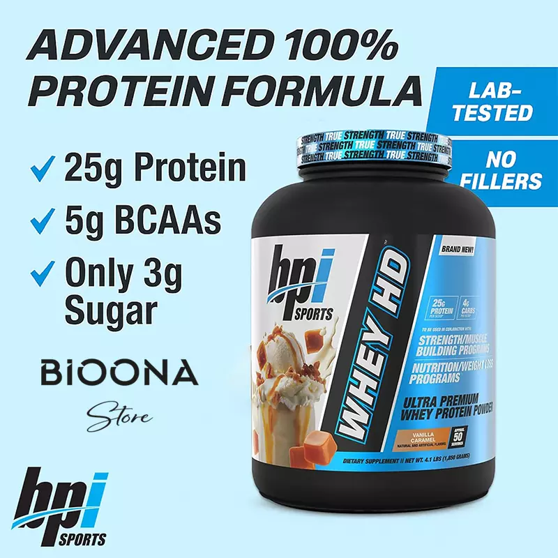 پروتئین وی اچ دی بی‌پی‌آی (BPI Whey HD) مناسب عضله‌سازی و حفظ تناسب اندام